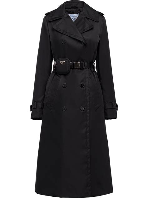 farfetch Prada trench coat